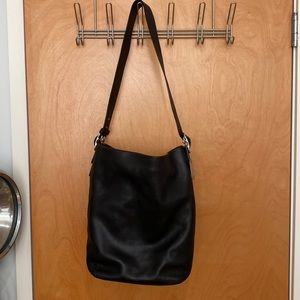 Coach Black leather tote bag